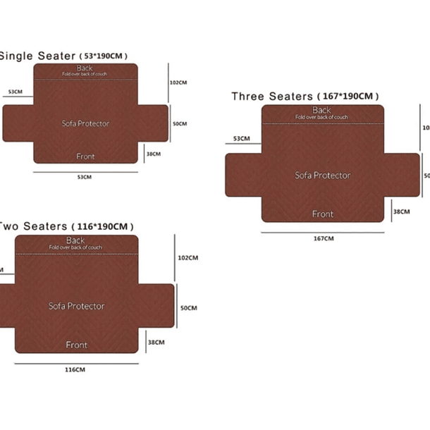SET Cubre Sofa con ligas Sujetadoras 3-1-1 Anti-derrame 3