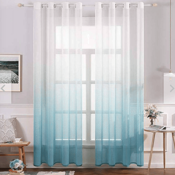 Visillo-velo Clásico Liso 2 Paño 140x230cm  2