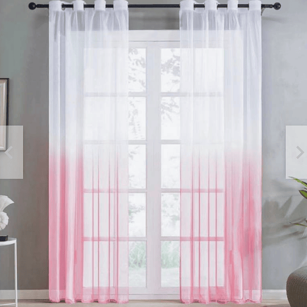 Visillo-velo Clásico Liso 2 Paño 140x230cm  4