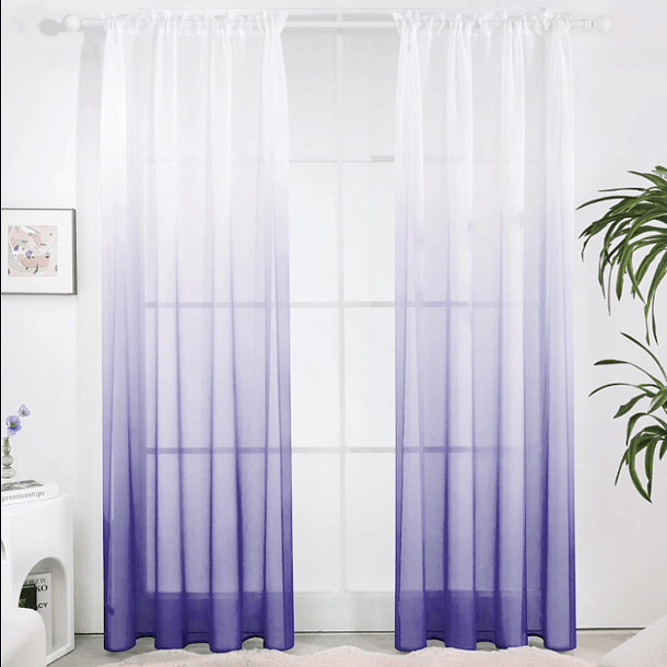 Visillo-velo Clásico Liso 2 Paño 140x230cm  6