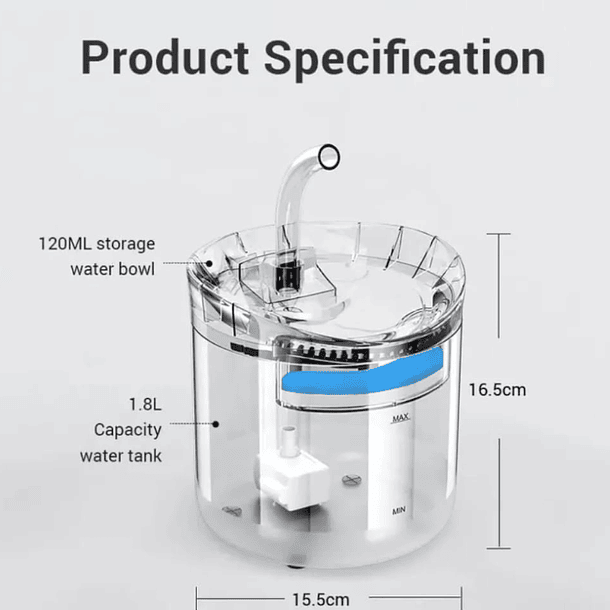 Bebedero De Agua Electrico Para Gatos Y Perros 2