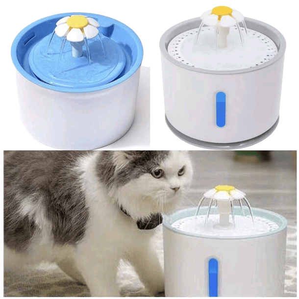 Bebedero Eléctrico De Agua 2.4lts Para Perros Y Gatos Color Blanco 2