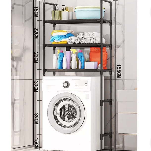 Mueble Organizador Lavadora Estante Baño Logia 3 Niveles 6