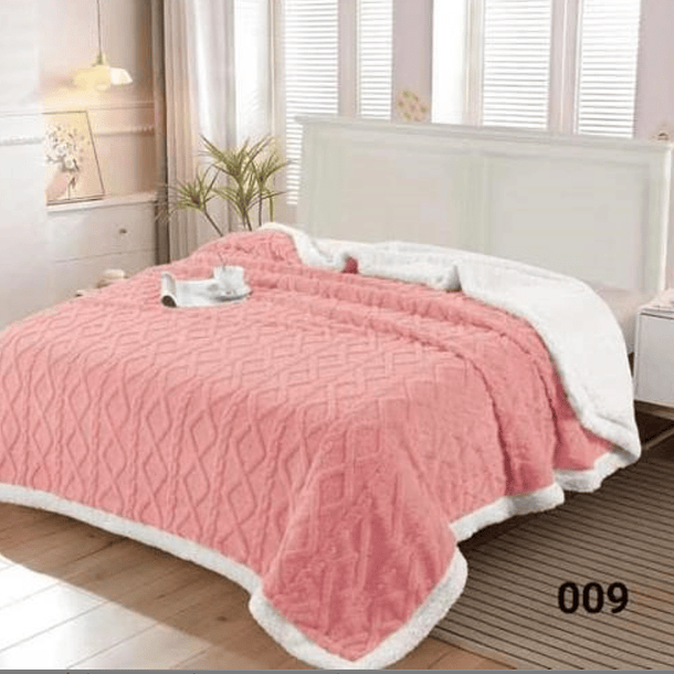 Frazada Dos Plazas Termica Trenzada 200x230cm  2