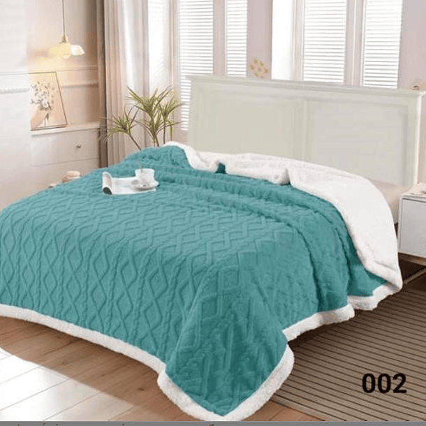 Frazada Dos Plazas Termica Trenzada 200x230cm  5