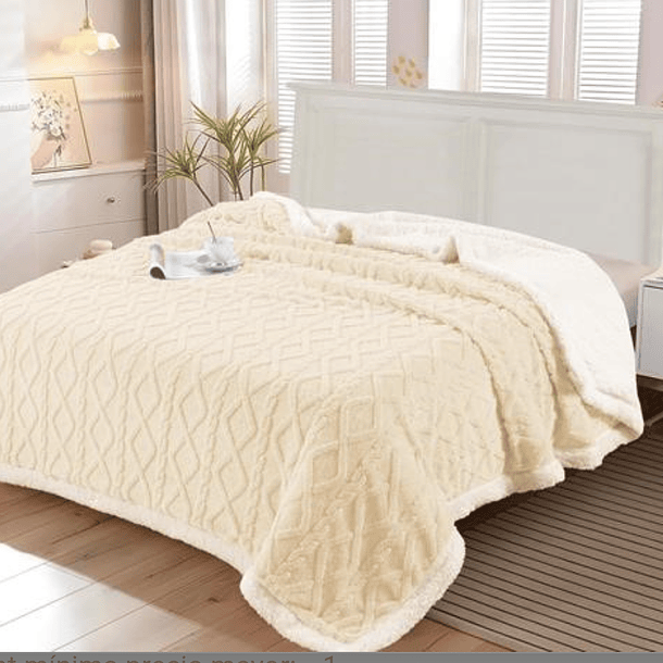 Frazada Dos Plazas Termica Trenzada 200x230cm  6