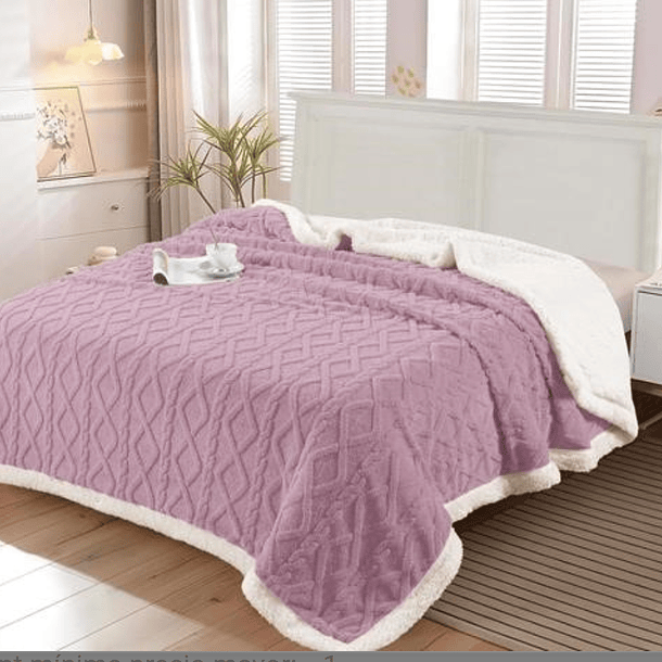 Frazada Dos Plazas Termica Trenzada 200x230cm  8