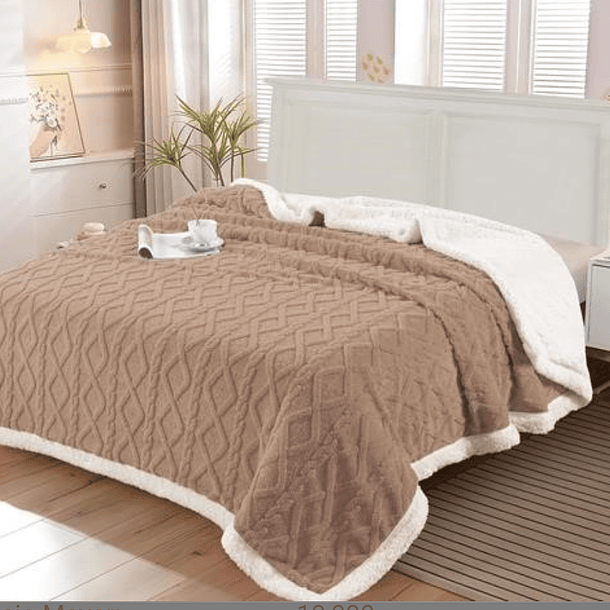 Frazada Dos Plazas Termica Trenzada 200x230cm  9