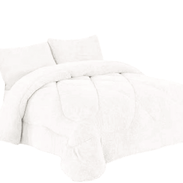 Cobertor Cubrecama Con Chiporro Plaza y Media Liso 2