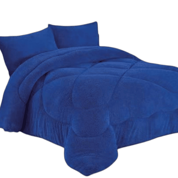 Cobertor Cubrecama Con Chiporro Plaza y Media Liso 5