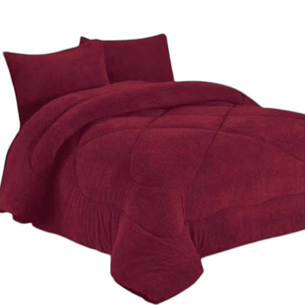 Cobertor Cubrecama Con Chiporro Plaza y Media Liso 6