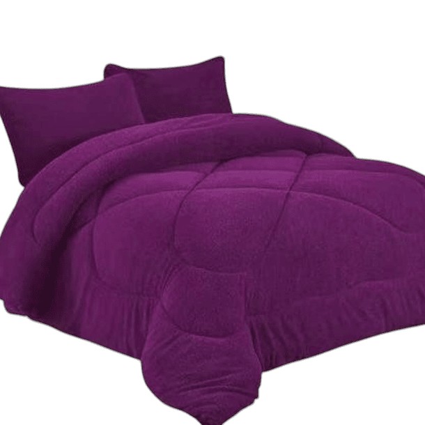Cobertor Cubrecama Con Chiporro Plaza y Media Liso 7