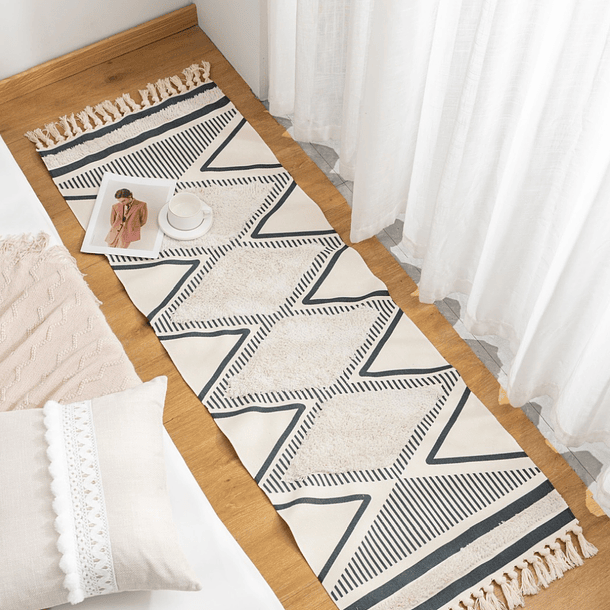Alfombra Nordica Bajada De Cama Boho 60x180cm 7