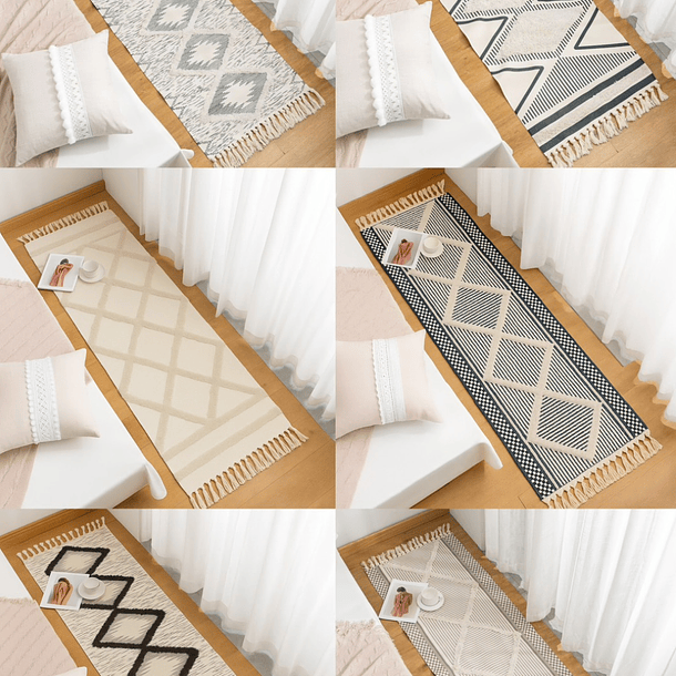 Alfombra Nordica Bajada De Cama Boho 60x180cm 11