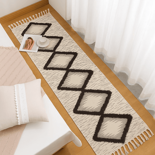 Alfombra Nordica Bajada De Cama Boho 60x180cm 13