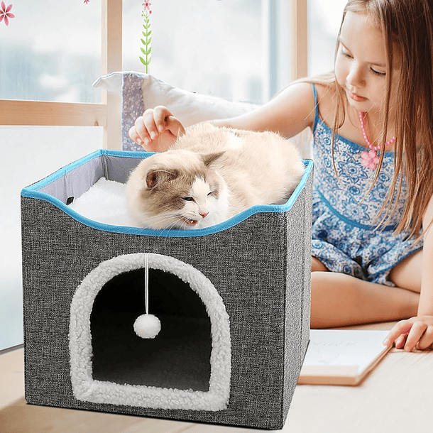 Cama Iglu Casa Plegable Para Gatos Y Perros Gris Cama Iglu 5