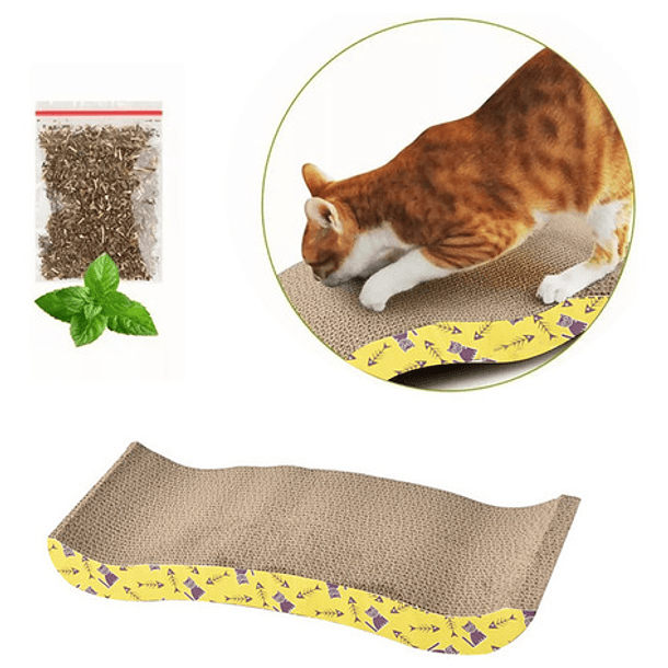 Rascador De Lujo Para Gato 45cm Rascador De Onda Color Amarillo-diseño A 1