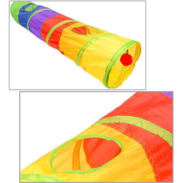 Juguete Para Gatos Con Forma De Túnel Laberíntico De Colores 4