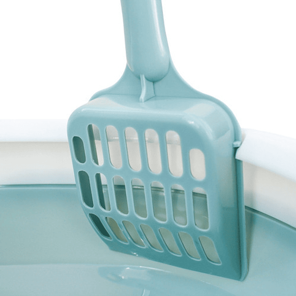 Arenero Para Gatos Con Pala Recogedora Pequeña 40x33x12 Cm Azul 4