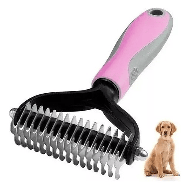 Cepillo Profesional 2en 1 Elimina Nudo Y Pelo Muerto Mascota 9