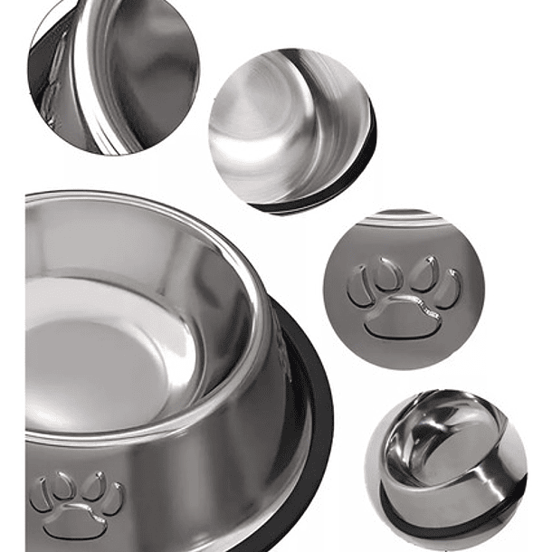 Plato Metalico Para Comida Tus Mascotas Cosas De Gatos Roro 18cm Perro Gatos Plato Alimento Agua 2