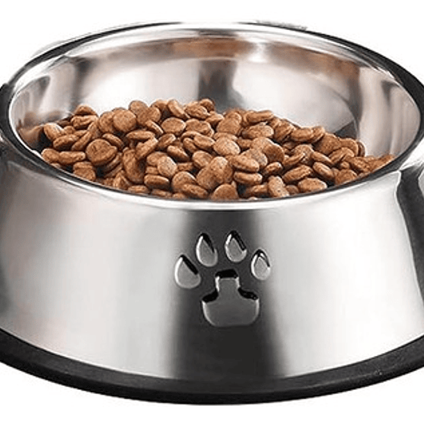 Plato Metalico Para Comida Tus Mascotas Cosas De Gatos Roro 18cm Perro Gatos Plato Alimento Agua 5