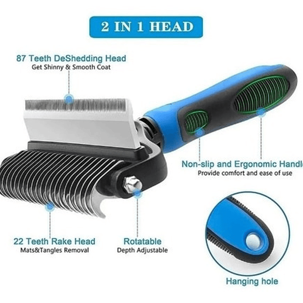 Cepillo Para Mascotas Limpiador 2 En 1 Aseador Color Disponibilidad 4