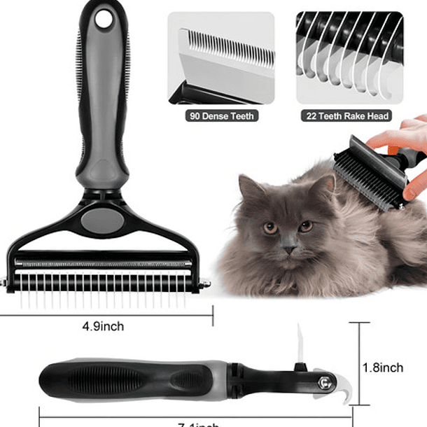 Cepillo Para Mascotas Limpiador 2 En 1 Aseador Color Disponibilidad 12