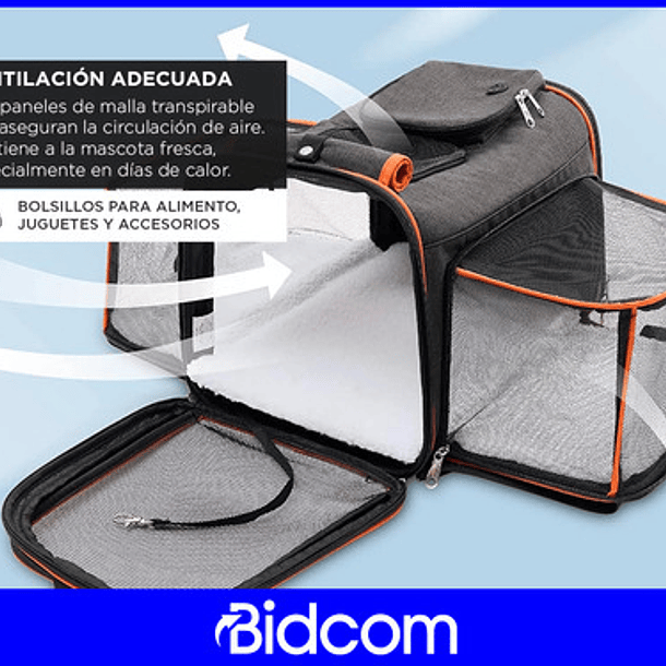 Bolso Transportadora De Mascotas Gadnic Jau03 Tamaño Pequeño Base Acolchonada Extensible 2