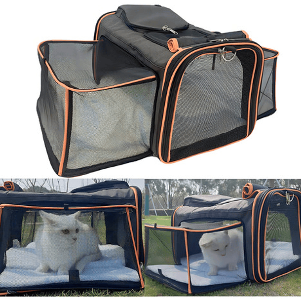 Bolso Transportadora De Mascotas Gadnic Jau03 Tamaño Pequeño Base Acolchonada Extensible 8