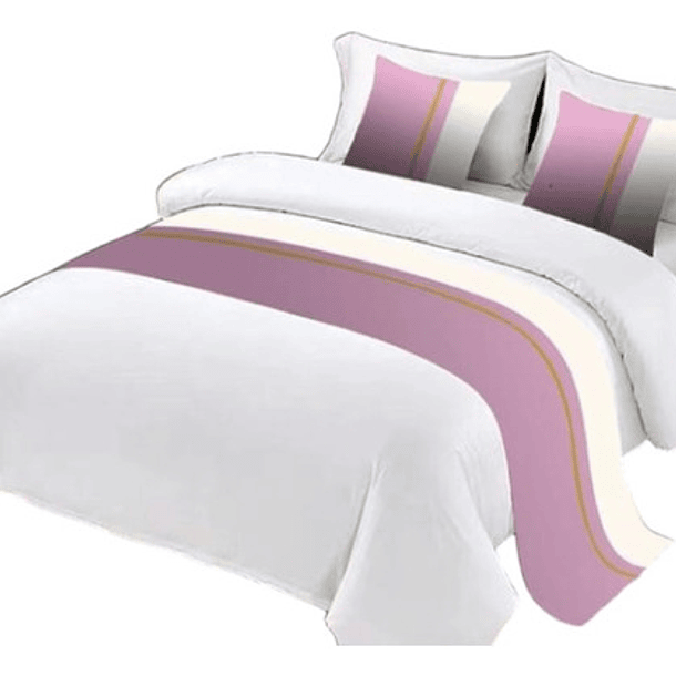 Pack Piecera De 2 Plazas De Tela Gamuzada +2 Fundas De Cojin 2