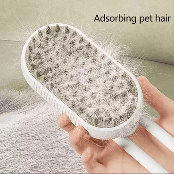Cepillo De Vapor Autolimpiante 3 En 1 Para Perros Y Gatos 3