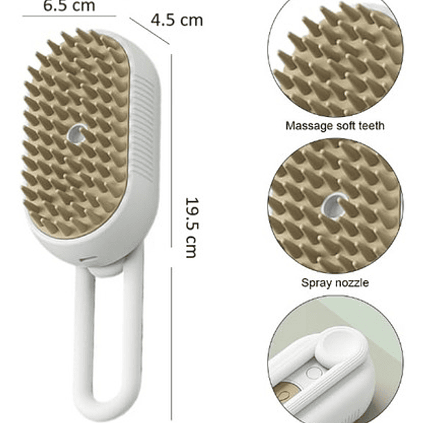 Roro Cepillo A Vapor Corto Pequeña Unidad Blanco 9