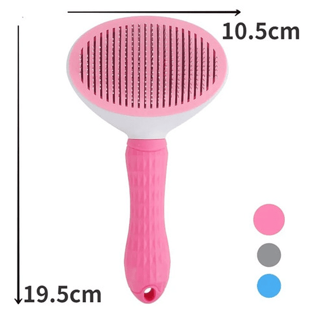 Cepillo Para Perros Y Gatos, Expulsador De Cabello Color Celeste 2