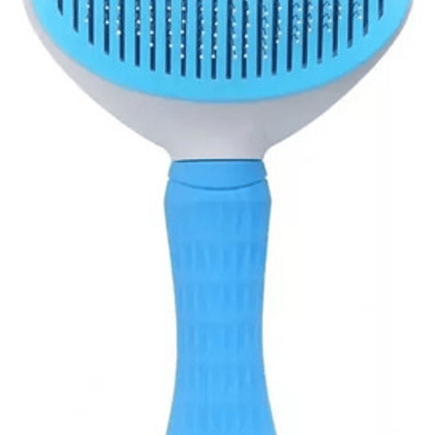 Cepillo Para Perros Y Gatos, Expulsador De Cabello Color Celeste 4
