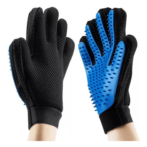 Guante Cepillo Mascota Perro Gato Quita Pelo Removedor Color Azul 1