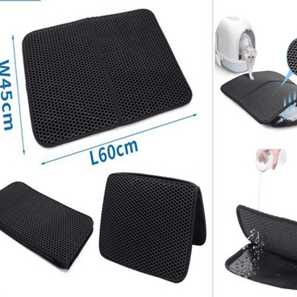 Alfombra Para Atrapar Arena De Gatos Tapete Arenero Mascotas 6