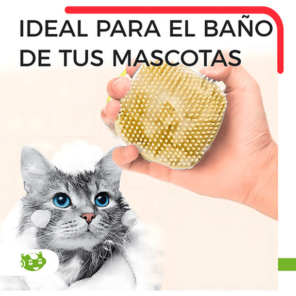Cepillo Masajeador De Silicona Con Dispensador De Shampoo Para Mascotas Slim Company Perfecto Para Perros Y Gatos Baño De Limpieza Profunda, Masaje Relajante Y Cuidado Del Pelo Color Amarillo 3