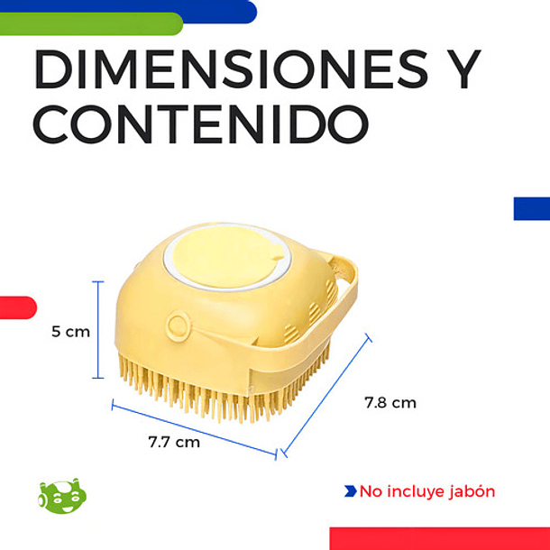 Cepillo Masajeador De Silicona Con Dispensador De Shampoo Para Mascotas Slim Company Perfecto Para Perros Y Gatos Baño De Limpieza Profunda, Masaje Relajante Y Cuidado Del Pelo Color Amarillo 4