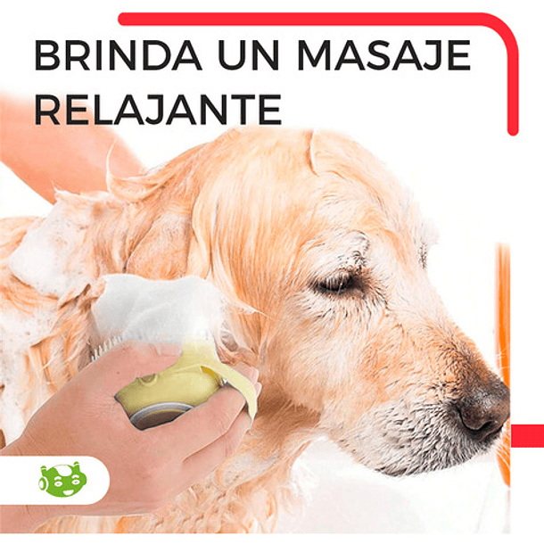 Cepillo Masajeador De Silicona Con Dispensador De Shampoo Para Mascotas Slim Company Perfecto Para Perros Y Gatos Baño De Limpieza Profunda, Masaje Relajante Y Cuidado Del Pelo Color Amarillo 5