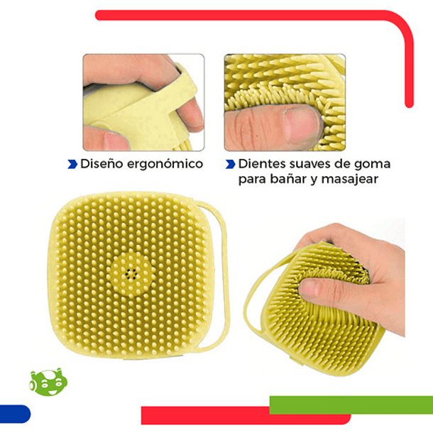 Cepillo Masajeador De Silicona Con Dispensador De Shampoo Para Mascotas Slim Company Perfecto Para Perros Y Gatos Baño De Limpieza Profunda, Masaje Relajante Y Cuidado Del Pelo Color Amarillo 6