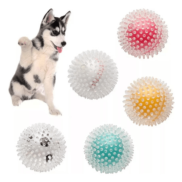 Juguete Pelota Para Perros Con Textura Y Sonido No Tóxico 1