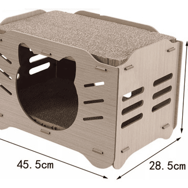 Rascador Estilo Casa Cueva Para Gatos Xl Doble Rascador Xl 2