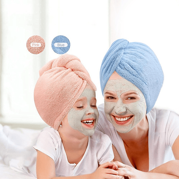 Toallas Cabello Microfibra Secado Rapido,turbante, 2 Uds 2