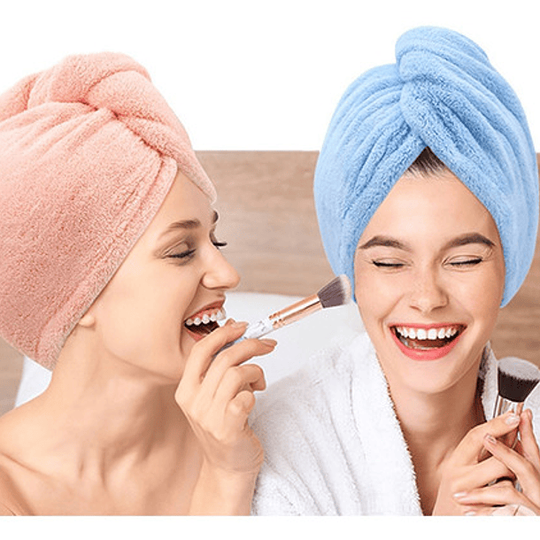 Toallas Cabello Microfibra Secado Rapido,turbante, 2 Uds 7