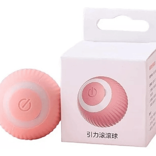 Pelota Inteligente Para Gatos Juguete Automático Rosado 2