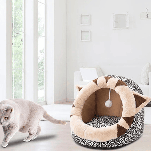 Cama Cucha Iglu Igloo Casa Para Gatos Anti Estres Tamaño Xl 3