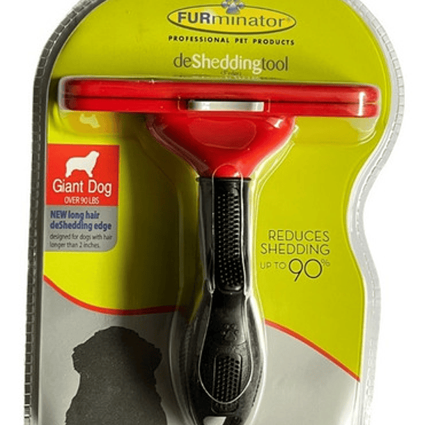 Furminator Cepillo Deslanador Perros Gigantes Pelo Largo Color Rojo 1