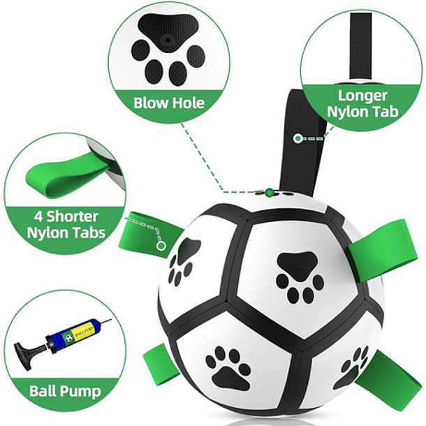 Pelota Para Perro Con Agarre Juguete Perro Pelota Perro 15cm Color Blanco 2