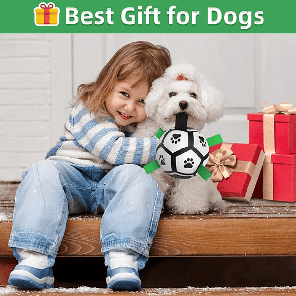 Pelota Para Perro Con Agarre Juguete Perro Pelota Perro 15cm Color Blanco 5